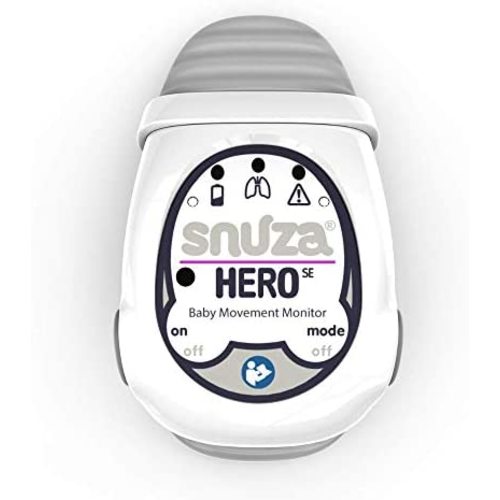 Snuza Hero SE - Portable, Wearable Baby Movement Monitor with Vibration and Alarm. Cordless, Clips onto Diaper to Monitor Baby Breathing. Dream on Mom and Baby.