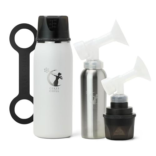 Ceres CHILL OG+ Breastmilk Chiller/Warmer – 12–38oz Portable Breast Milk Cooler, Two Chilling Options & More Capacity – Pump Compatible Container