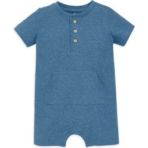 Baby Heathered Henley Shortie, 3-6M