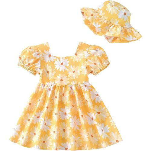 sweetabby Toddler Girl Dress Baby Clothes for Girl Summer Outfits Set 3M-4T