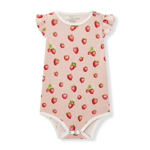 Strawberry Organic Cotton Ruffle One Piece