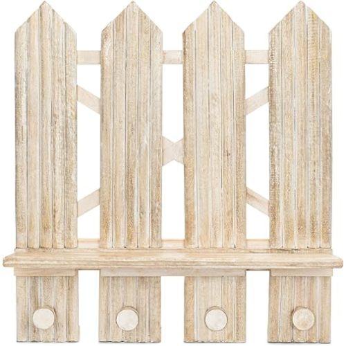 Crane Baby Charlie Farmhouse Wooden Fence Wall Shelf, Rustic Nursery Art for Boys or Girls, Western Baby Room Decor, Farm Animal Nursery Wall Art, Western Room Decor