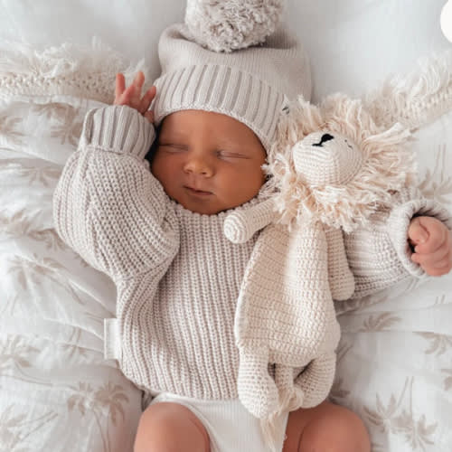 Newborn Jumpers Gender Neutral in Mushroom