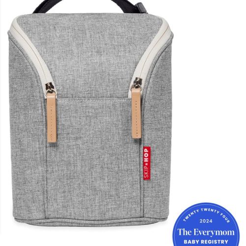 GreyMelange Grab & Go Double Bottle Bag | skiphop.com