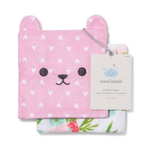 Crinkle Baby Paper 2pk - Cloud Island™  Pink