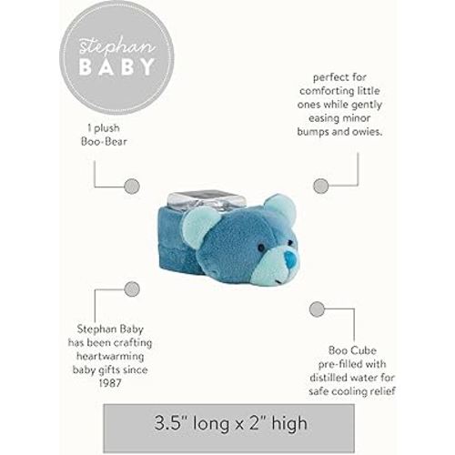 Stephan Baby Boo Bear Comfort Toy and Boo Cube Set, Blue Bear
