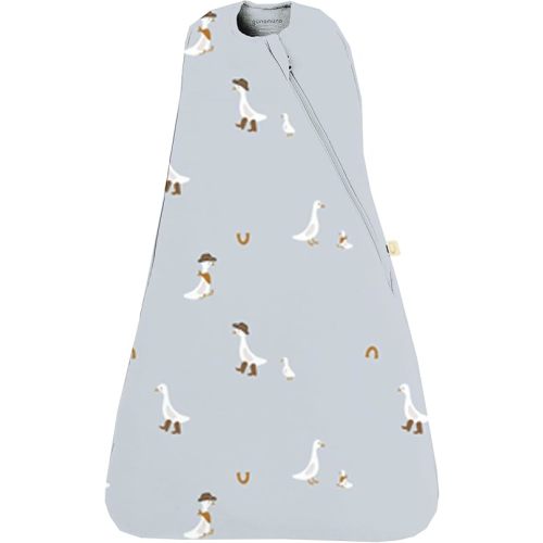 GUNAMUNA Swaddle Wrap for Newborns – Arms In or Out, Easy Diaper Changes with WONDERZiP, Soft Sleep Sack, 1.0 TOG