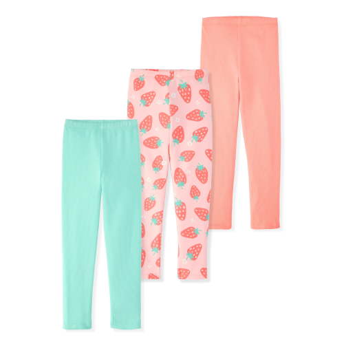 Garanimals Baby & Toddler Girl Ribbed Cotton Pull-On Leggings, 3-Pack, 0M–6T