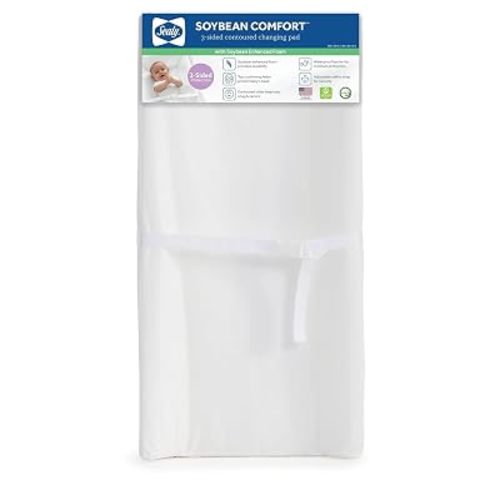 Sealy Baby Infant Changing Pad - Waterproof, Contoured Durable Foam, Wipe Clean, Made in USA, 32 x 16