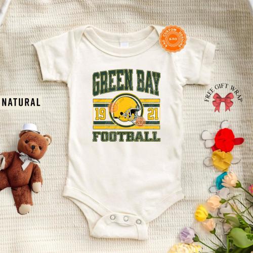 Green Bay Football Baby Bodysuit, Toddler Sports Team Shirt, Kids Game Day T-Shirt
