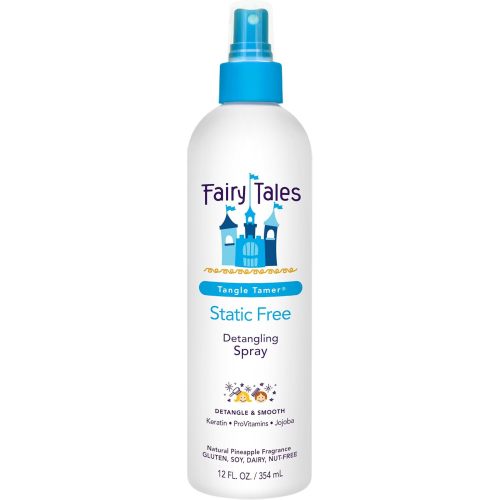 Fairy Tales Tangle Tamer Static Free Detangling Spray - Detangler Spray for Kids - Paraben Free, Sulfate Free, Gluten Free, Nut Free - 12 oz
