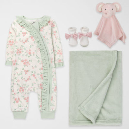 Baby Essentials Baby Girls 4-pc. Baby Clothing Set