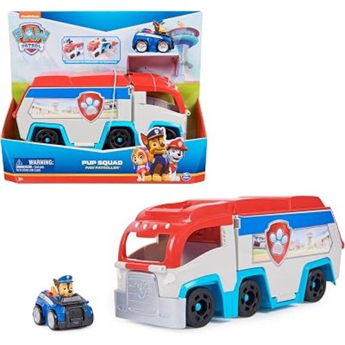 Paw Patrol: Pup Squad Patroller Team Vehicle, Toy Truck with Collectible Chase Toy Car, Kids Toys for Boys & Girls Ages 3+