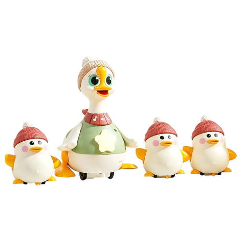 Baby Toys 6 8 10 12 Months, Dancing Duck Set with Melodies, Tummy Time Interactive Sensory Toy, Premium Gift for 1 Year Old Boy