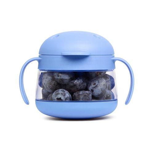 Ubbi Tweat Snack Containers for Kids & Toddlers, BPA-Free Tritan Spill-Proof Toddler Snack Cups, Portable Travel Food Storage, Polaris Blue & Sugar Snap Green | No spill design, Weighted base, Easy opening, Dishwasher safe, Made for small hands