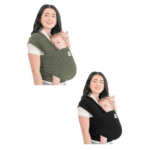 KeaBabies Baby Wraps Carrier - All in 1 Original Baby Sling Carrier, Easy to Wear, Hands Free Baby Carrier Newborn to Toddler, Breathable, Lightweight Infant Baby Carrier Wrap