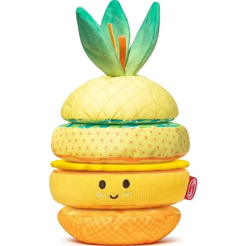 Melissa & Doug Multi-Sensory Pineapple Soft Stacker Infant Toy - Stacking Toys For Babies, Pineapple Stacking Toy For Infants