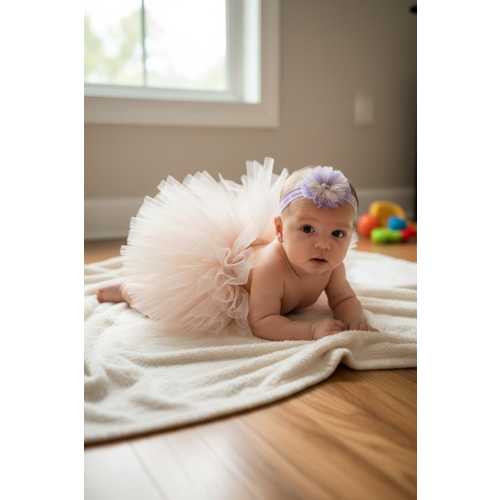 Newborn Tutu and Headband Set – Handmade Fluffy Photography Prop