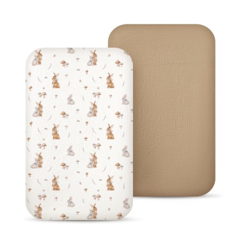 Baby Bassinet Sheets Muslin: Cotton Bedside Bassinet Sheets Floral for Girls - Fitted for Bedside Sleeper Mattress