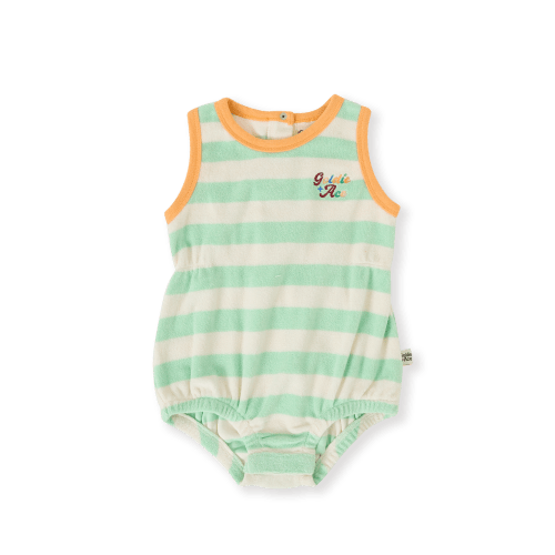 Peas In A Pod Stripe Bubble Romper | Baby & Kids Rompers&nbsp;-&nbsp;Goldie + Ace