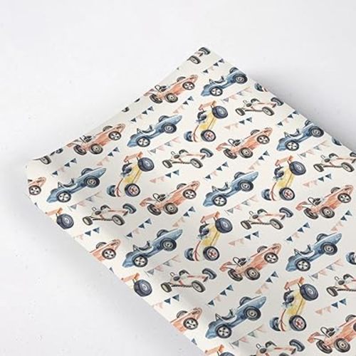 Watercolor Racing Car Transportation Baby Changing Pad Cover,Unisex Car Nursery Diaper Changing Table Pad Mat Sheet for Boys Girls-16x32