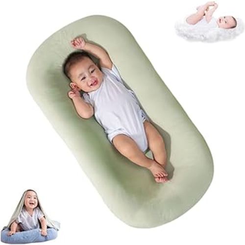 Baby Lounger, Infant Lounger, Baby Lounger for Newborn, Soft Breathable Newborn Lounger for Play & Activity (Green)