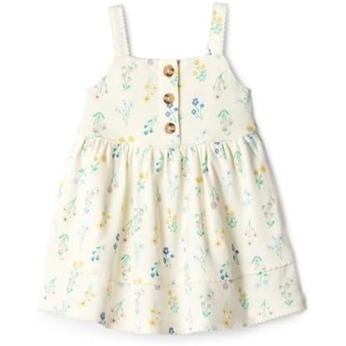 Amazon Essentials x Sofia Grainge Toddlers and Baby Girls' Cotton Casual Fit and Flare Dress