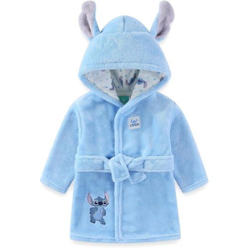 Disney Baby Boys Lilo & Stitch Terry Hooded Towel Bathrobe with Ears One Size