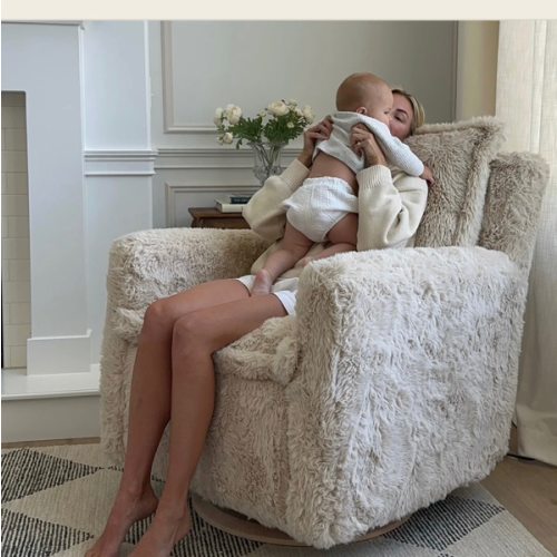 Aussie Faux Hide | Flynn | Swivel Nursery Recliner | Oilo™ Studio