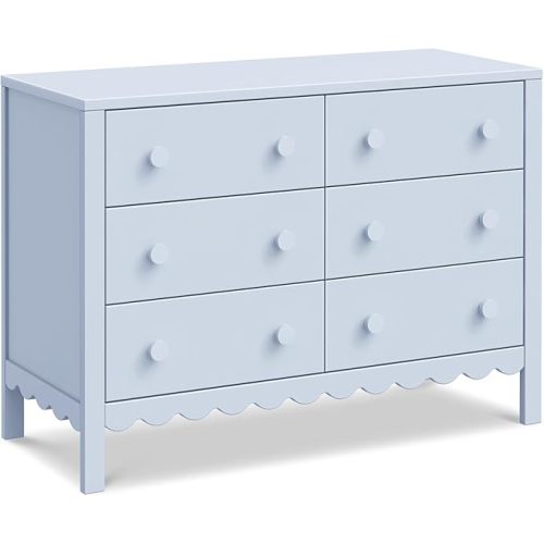 Davinci Sammy Scallop 6-Drawer Dresser in Powder Blue