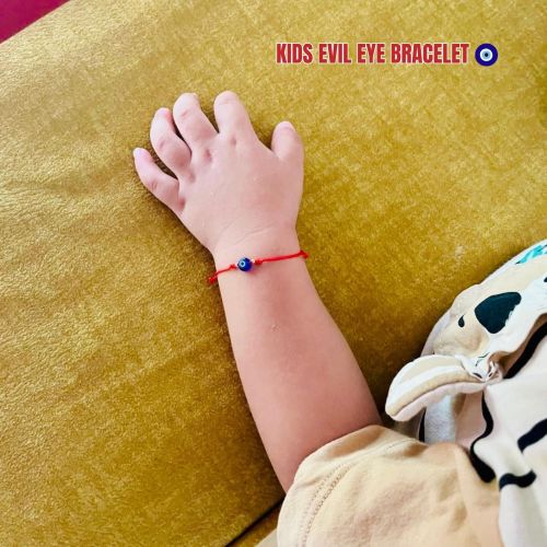 2pc Kids Evil Eye Bracelet, Baby Mal De Ojo Bracelet, Newborn Red Protection Bracelet, Nazar Cord Bracelet, Toddler Red String Bracelet