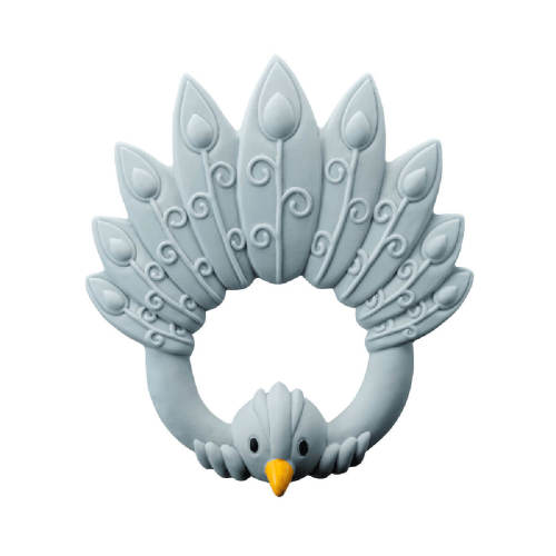 Natural Rubber Peacock Teether
