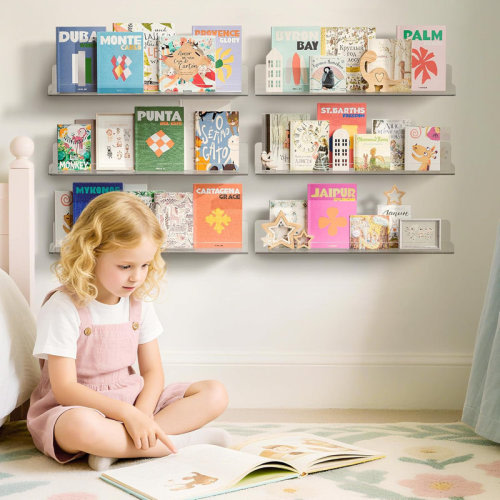 ToccoLeggero 6 Pack Acrylic Shelves For Wall Storage, 15" X 4“ Floating Bookshelves For Kids, Display Shelf Organizer For Bathroom, Bedroom, Living Room, Kitchen, Room Decor, Clear & Reviews | Wayfair