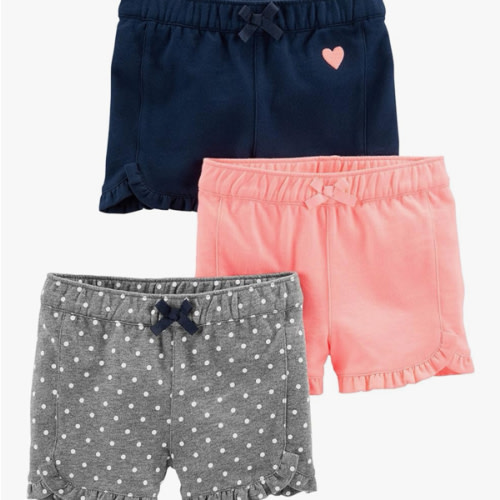 Simple Joys by Carter's Girls 3-Pack Knit Shorts