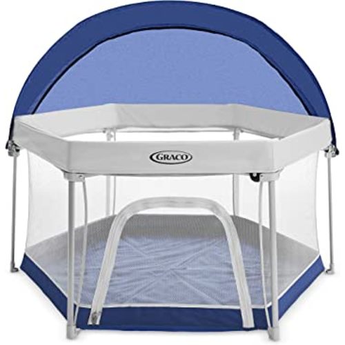 Graco Pack 'n Play LiteTraveler LX Playard Outdoor and Indoor Playspace with Compact Fold UV Canopy
