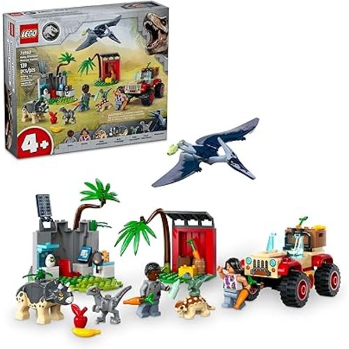 LEGO Jurassic World Raptor & Titanosaurus Tracking Mission Kids Toy - Building and Learning Toy for Pretend Play - Dinosaur Action Figures for Boys & Girls, Ages 7+ - Gift Idea for Birthdays - 76973