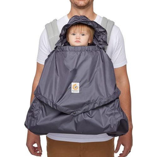 Ergobaby Water Resistant Baby Carrier Rain and Wind Cover, Charcoal