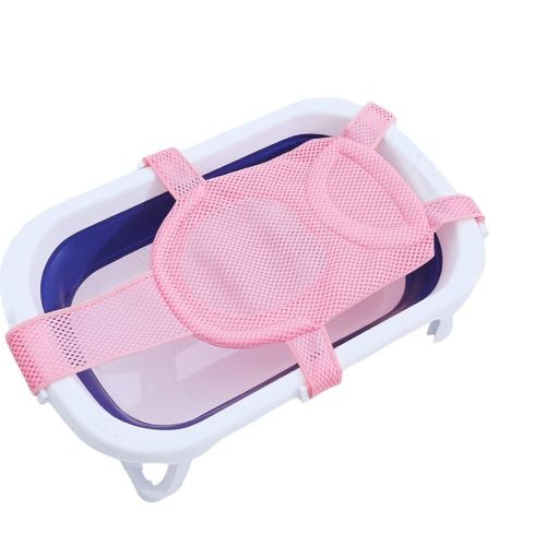Baby Bath Seat Support Net Newborn Bath Cushion Pad Anti-Slip Infant Bathtub Sling Shower Mesh Mat Soft Bath Net Bath Pillow Adjustable Shower Pad for 0-18 Months