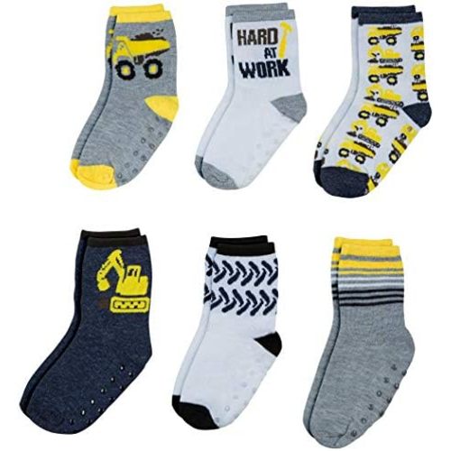 PEAK 2 PEAK Unisex Infant, Baby and Toddler 6-Pack assorted Ankle Socks - Designs and Colors