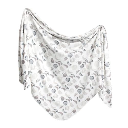 Copper Pearl Baby Swaddle Blanket - Premium Knit Baby Blanket, Large Soft Stretchy Receiving Blankets for Baby Boy and Girl, Swaddles for Newborn, Infant, and Toddler (Eclipse)