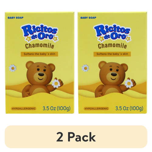 (2 pack) Ricitos De Oro Chamomile Baby Soap with Shea Butter and Beeswax, 3.5 oz Bar