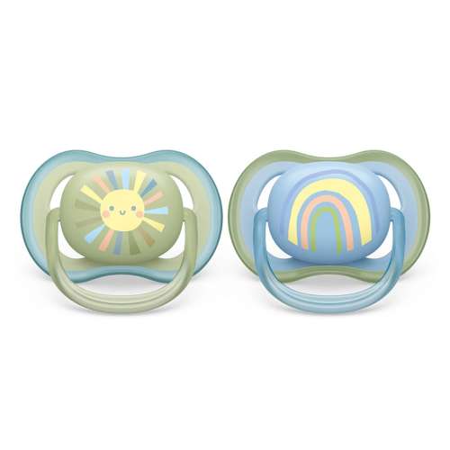 Suce Ultra Air 0-6 mois Soleil Souriant / Arc-en-ciel Bleu (2) - – CLÉMENT