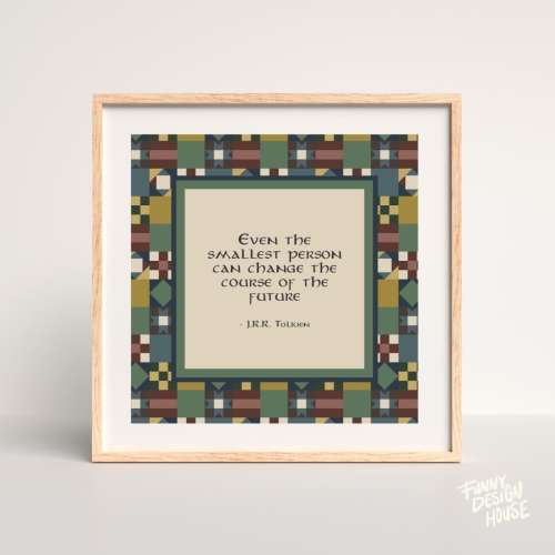 Hobbit Quote Nursery Print, LOTR Wall Art, Quilted Storybook Print, Fantasy Themed Instant Download