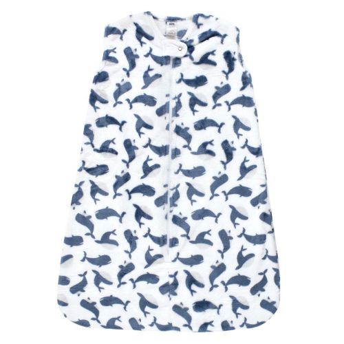 Hudson Baby Infant Boy Plush Sleeping Bag, Sack, Blanket, Sleeveless Whale, 0-6 Months