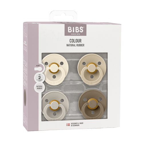 BIBS Colour 4-Pack - Ivory, Sand, Vanilla, Dark Oak Pacifiers – Bibsworld store US