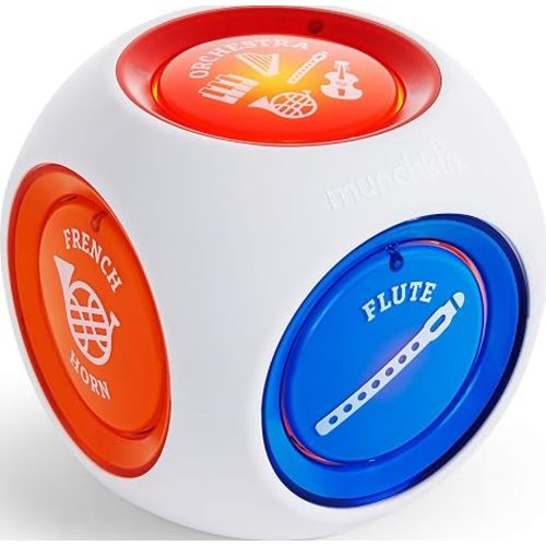 Munchkin Mozart Magic Cube Music Toy for Baby and Toddler - Includes 5 Instrument Sounds, 8 Mozart Songs and Lights