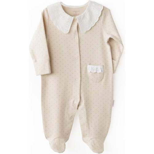 Lace Petal Romper, Beige - Andy Wawa | Maisonette