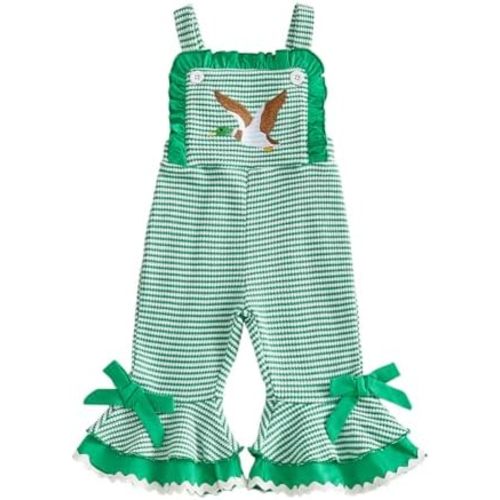 Toddler Baby Girl Bell Bottoms Romper Jumpsuit Kids Camo Overalls Suspender Flare Pants Outfit