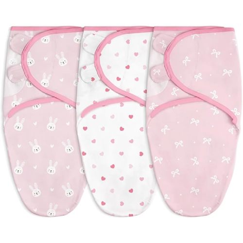 Baby Swaddle Blanket, 0-3 Months, Cotton Arm-in Sleep Sack, Wearable Blankets Wrap for Newborn Infant