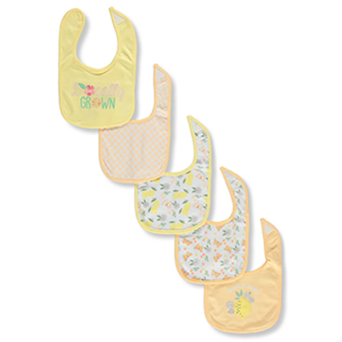Duck Duck Goose Baby Girls' 5-Pack Baby Bibs